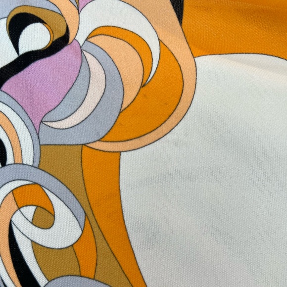 EMILIO PUCCI ORANGE MULTI TOP STYLE 82JN36 SIZE IT 46 / US 12 NWOTS! - Picture 16 of 17